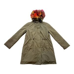 Trilogy Michael McCollum Multicolor Fox Fur Lined Anorak Coat Large